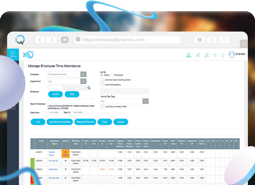 Hrms Clock In Integrated HRMS HR System | IQ Dynamics