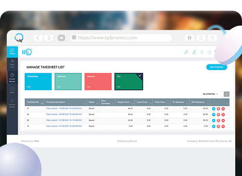 Timesheet UI HR
